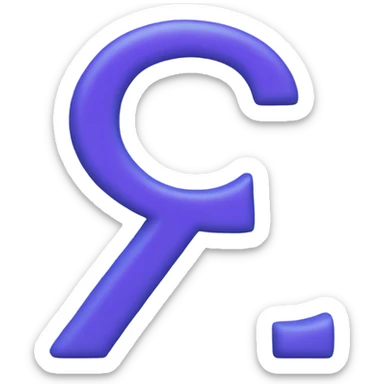 lower case greek letter in 3D sticker