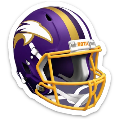 american-football-player-dark-purple-and-gold-helmet sticker