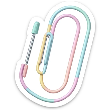 pastel paper clip sticker