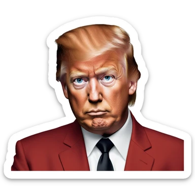 Trump and a redhead man posing on the cover of Vougue magazine  sticker