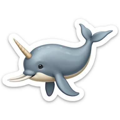 narwhal and gibbon combined sticker