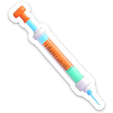 A syringe sticker
