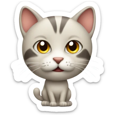 cat doing math sticker