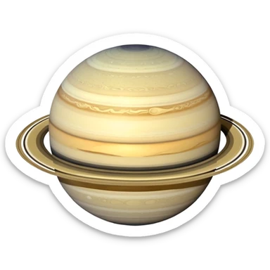 planet Saturn with rings sticker
