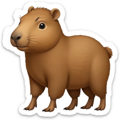 Capybara (Full) walking in 4 legs  sticker
