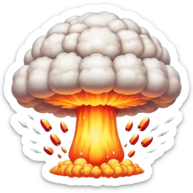 A huge nuclear bomb sticker