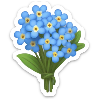 Bouquet de myosotis  sticker