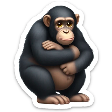 Fattest chimpanzee ever sticker