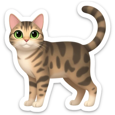 Gatita ojos verdes sticker