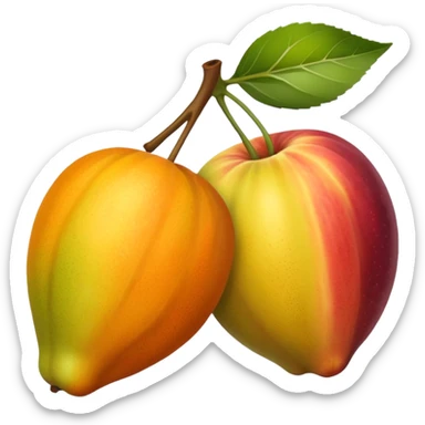 A bow fully of all types os fruits, like a macedonia sticker