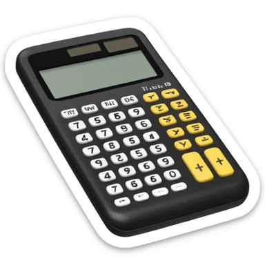 TI-89 graphing calculator, emoji style, inspired by reference image sticker