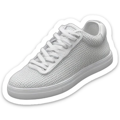 Ribber-trimmed mesh pvc sneakers sticker