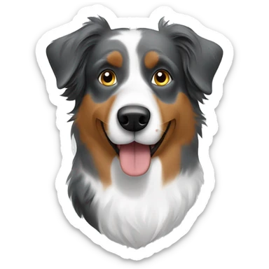 Australian shepherd over anvil sticker