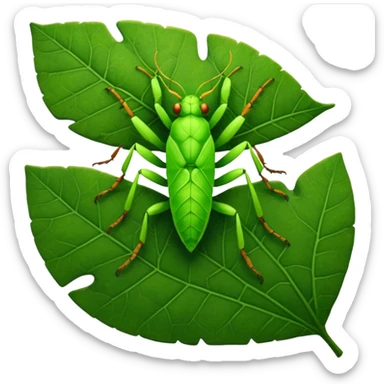 Leaf Insect colored sticker