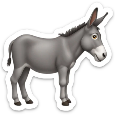 a donkey with three leg sticker