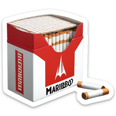 Box of Marlboro cigarettes  sticker