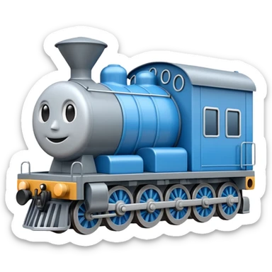 A cargo train, classic emoji style, variant 2 sticker
