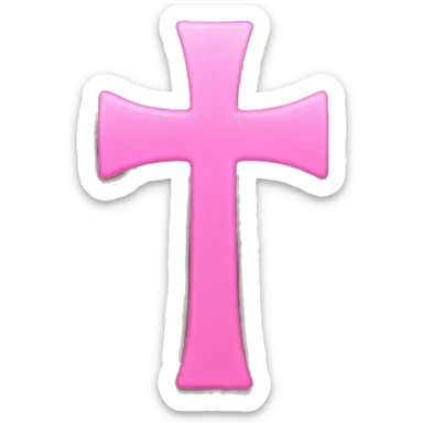 Pink cross sticker