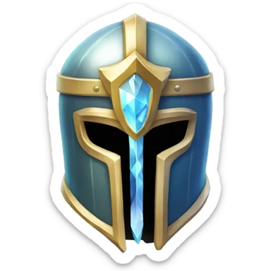 crystal paladin helmet sticker