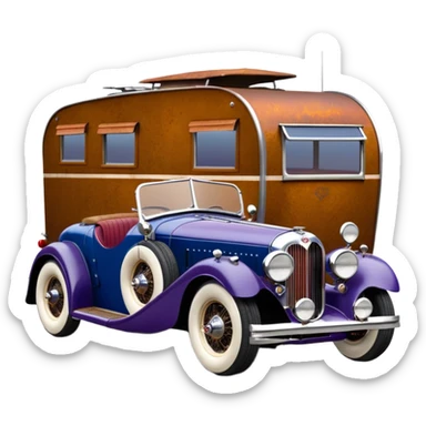 very fast 1932 jaguar roadster rustic rusty lowered low rider antique rat hot rodded blueberry and cherry pearl mod caravan sticker
