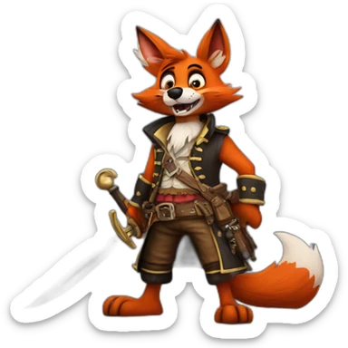 Foxy the pirate fox from Fnaf￼ sticker