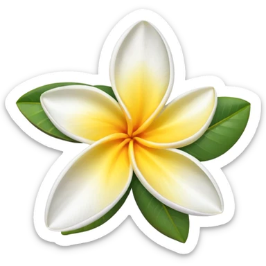 plumeria flower sticker