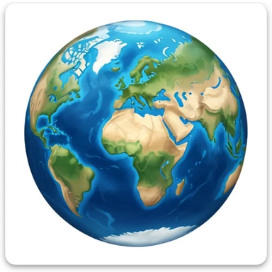 Earth with a blue ocean sticker