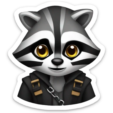 raccoon thief sticker