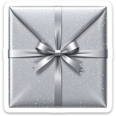 Silver glittering luxurious wrapping paper with sparkles sticker