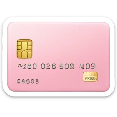 pastel pink credit card sticker