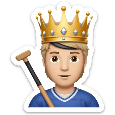 King Hockey player sticker