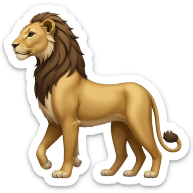 a lioness's silhouette sticker