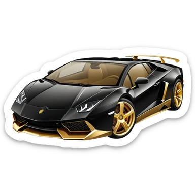 black gold lambo sticker