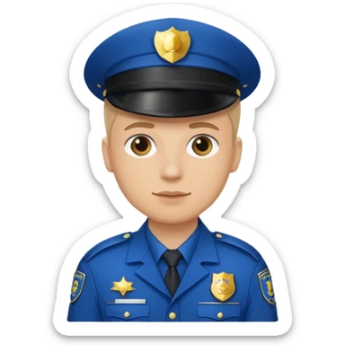 policia blanco europa sticker