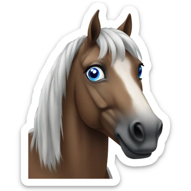 Norsiker horse portrait with blue eyes sticker