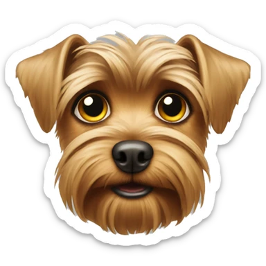 Yorkshire Terrier face with sad eyes sticker