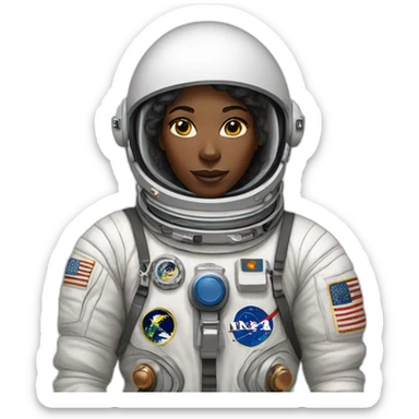 astronaut black woman sticker
