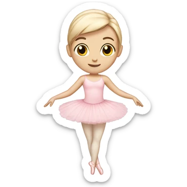 Soft pink ballerina stuff with pale skin sticker