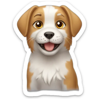 cat wiht a dog sticker