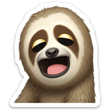 Sloth with a hangover sticker