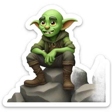 Goblin on a mountain sticker