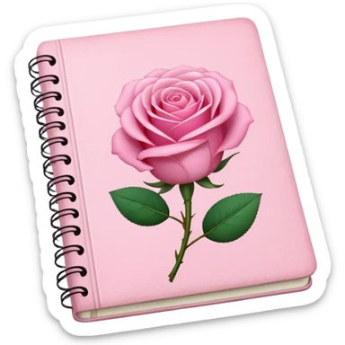 notebook rose sticker