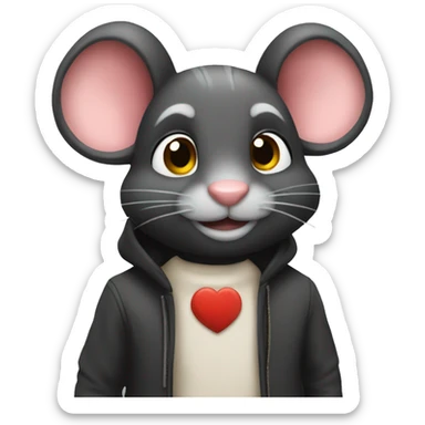 ratoncito enamorado sticker