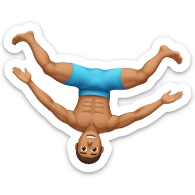 Gay man doing a back flip sticker