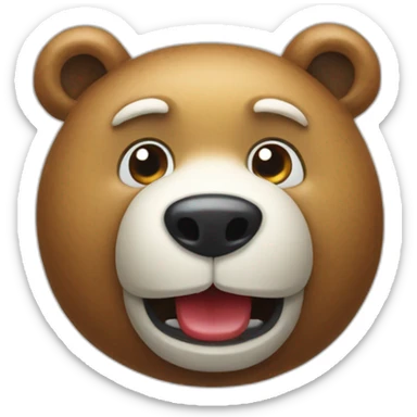 Un ours mangeant une glace sticker