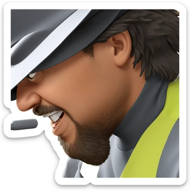 realistic portrait of a man sticker