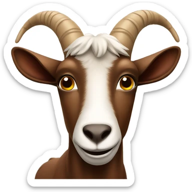 Brown goat sticker