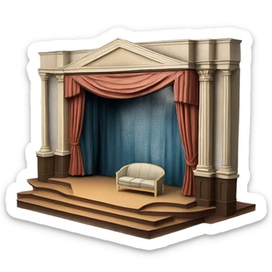 scenography scenic maquette model theatre set model  sticker