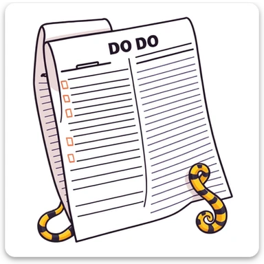 a to-do list paper that is extremely long, curling up and down like a snake, filled with many tiny checkboxes, fading into the distance to look never-ending sticker