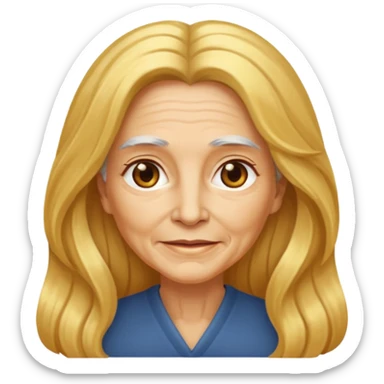 WOMEN HAIR GOLD AGE 70 YEAR OLD sticker